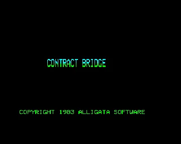 Contract Bridge (1983)(Alligata) screen shot title